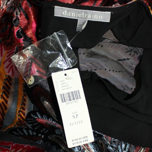 NWT Get Luxe in Anthropologie Velvet Pieces Women Boho Lined Dress size small - Picture 6 of 7